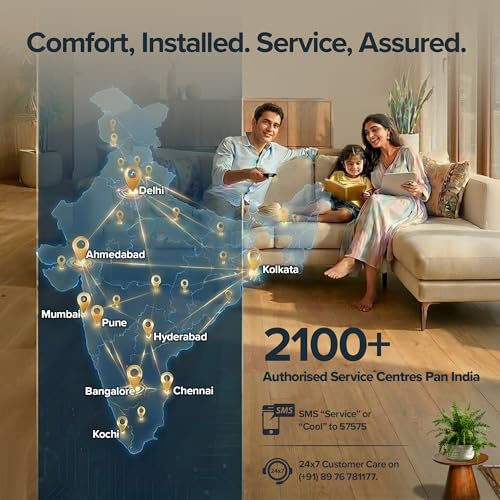 Image of Blue Star 1.5 Ton 3 Star, Wi-Fi Smart Inverter Split AC (Copper, 5 in 1 Convertible Cooling, 4-Way Swing, Turbo Cool, Voice Command, IC318YNUS, White)