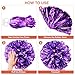Sadaunbe 4 PCS Cheerleading Pom Poms + 2 PCS Large Hair Bows - Cheer Supplies for Sports Events, Dance Parties, Basketball & Football Teams Spirit Accessories