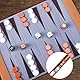 Reise Backgammon,Back Gammon Spiel aus massivem Holz - Klassisches Brettspiel für Familien,Reisen und Strategie-Liebhaber,Tragbar und langlebig,Klappstil