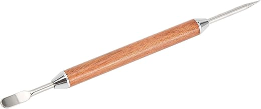 Coffee Latte Needle, Stainless Steel Latte Art Pen with Wood Handle, 15cm Coffee Latte Art Decorating Pen DIY Coffee Art Tool