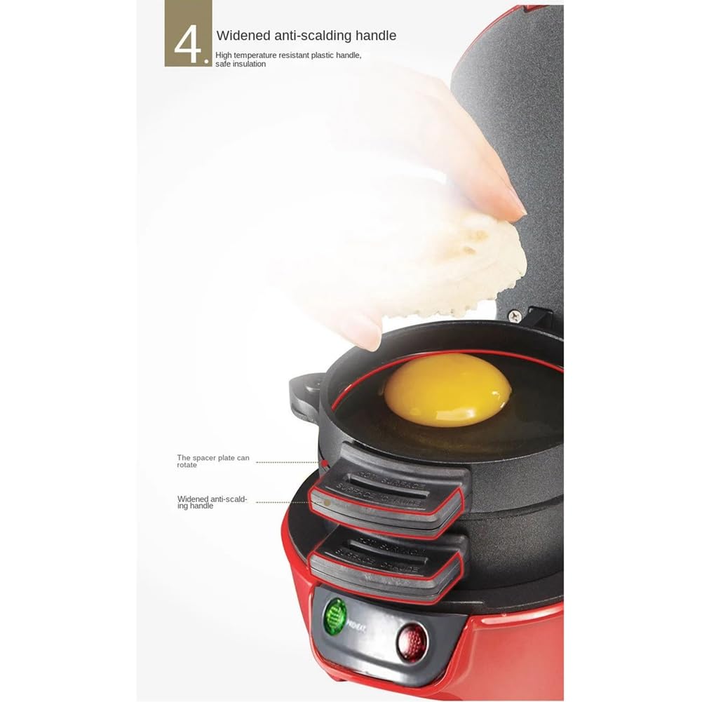 Pressa per hamburger Hamburger Patty Maker antiaderente multifunzione hamburger frittata bistecca pranzo sandwich macchina presa UE facile da usare