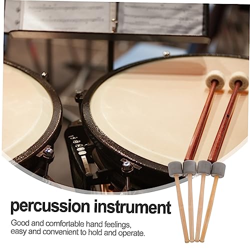 FAVOMOTO 4 piezas baquetas de espuma con mango de madera antideslizante para tambor bajo y timbal para enseñanza y performance miniatura 5