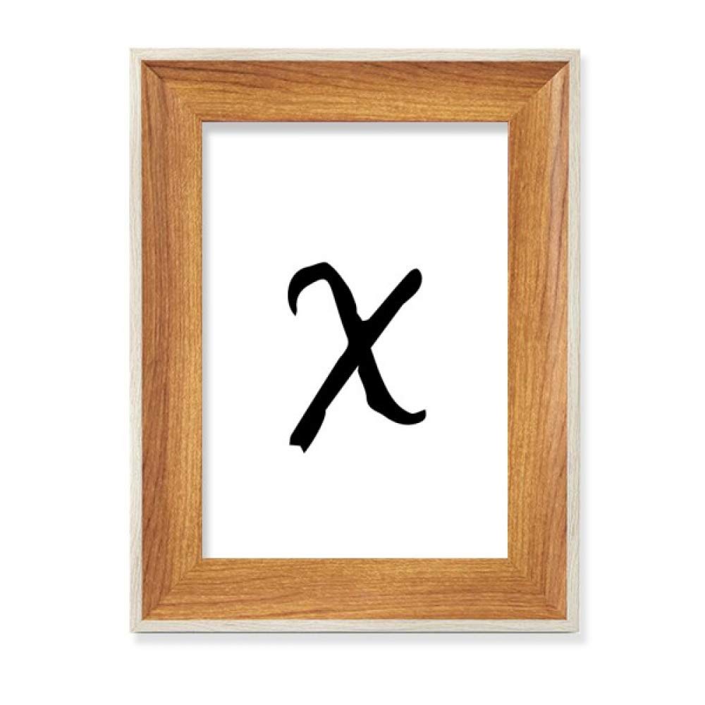 Tableau alphabet grec cadre en bois noir déco bureau et salon
