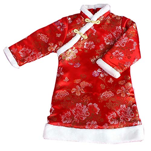 Vestido tradicional chino Qipao para bebé niña miniatura 5