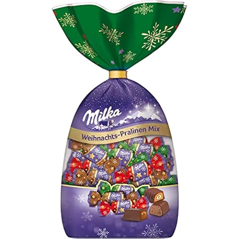 Milka Weihnachts-Pralinen Mix 1 x 180g, Pralinen-Mischung mit 3 verschiedenen Sorten Cover