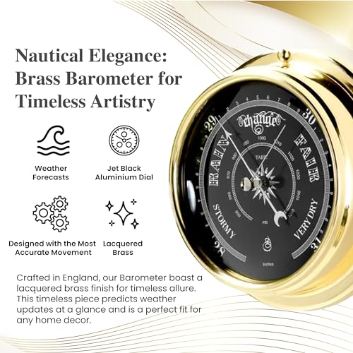 Tabic Prestige Traditional Brass Barometer thumb #1