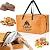 18in Large BBQ Blanket for Resting Meat Reusable Resting Blanket BBQ Meat Bag with Handle Strap & Wide Mouth Aluminum Waxed Canvas Blanket with Dual Zippers for Brisket Beef Turkey Outdoor Party