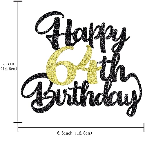 Image of Klionjor 64th Happy Birthday cake topper happy birthday cake decoration 64th birthday party decoration gift plugin