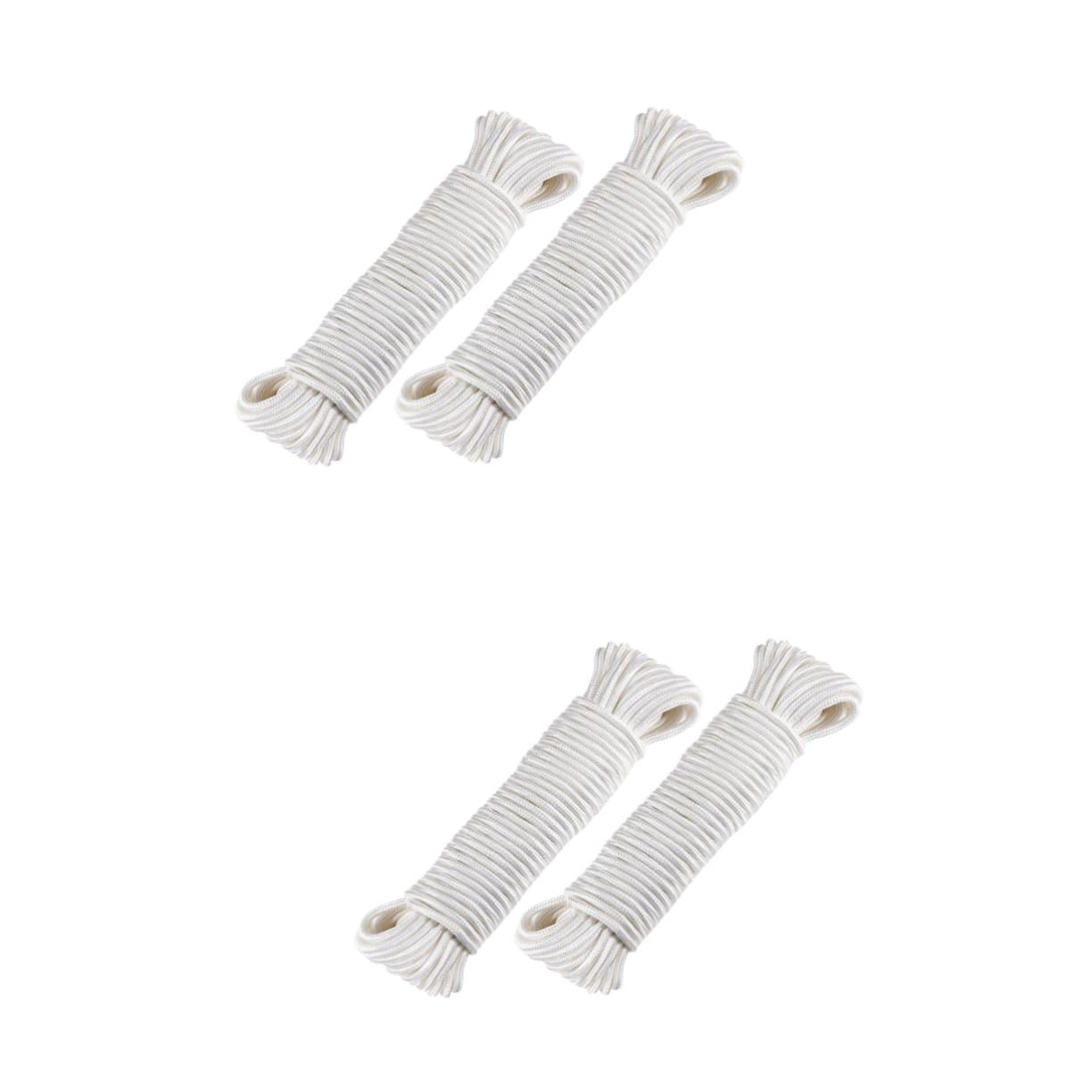 Totority 2sets 2pcs White Camping Tent Rope Durable Handmade Weaving Tool Easy to Install Lightweight Portable for Camping and Outdoor Activities 2pcs*2