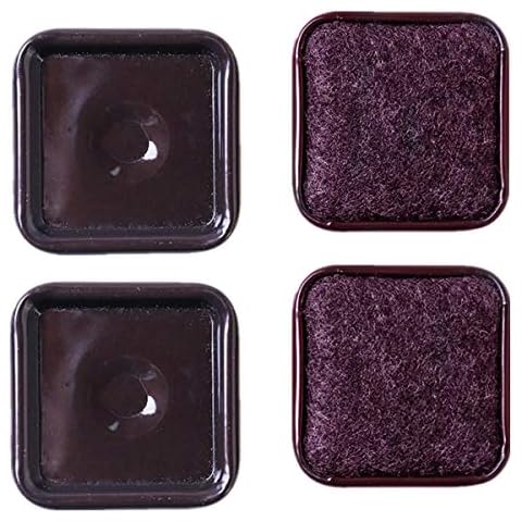 4 Pack Furniture Cups, Chair Leg Tips with Felt Pads Carpet Protector Cup Furniture Moving Slider for Chair Bed Wheels Cover
