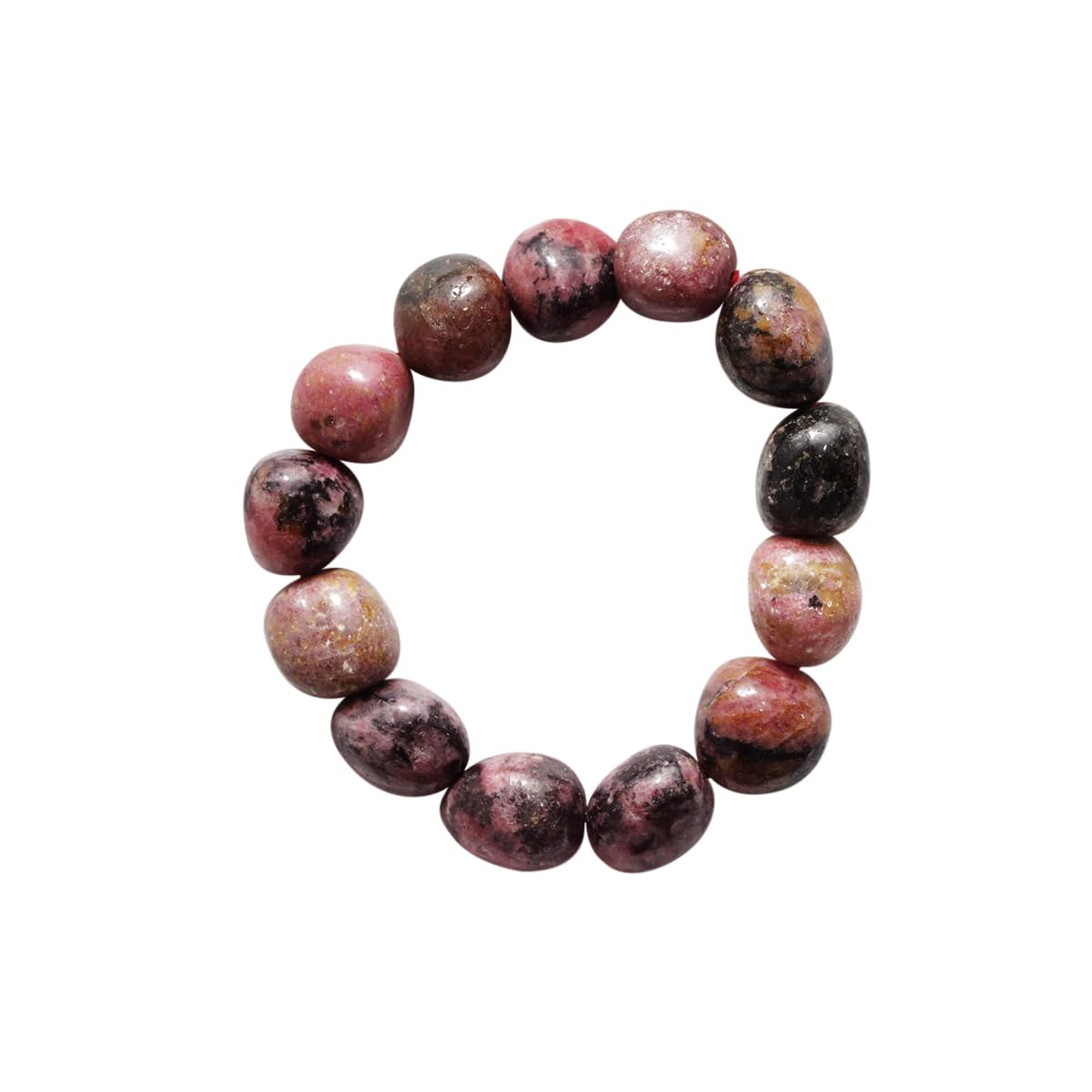 9Dzine Tumble Bead Bracelet for Women and Men | Rhodonite Natural Crystal Stone Bracelet for Girls | Gem Stone Reiki Feng-Shui Healing Crystal Bracelet for Unisex (B08RZ6ZVBY) Amazon Price History, Amazon Price Tracker