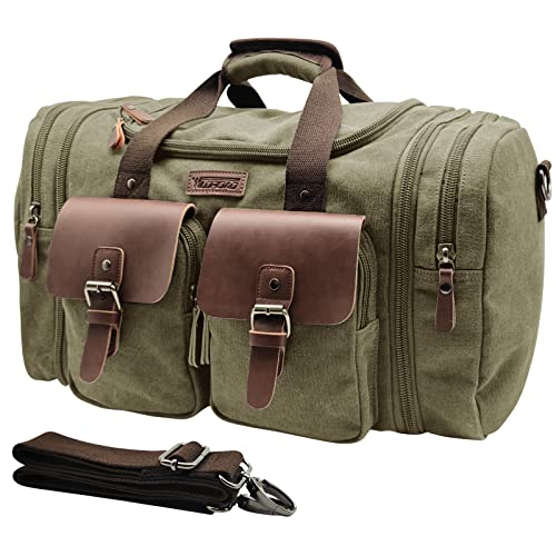 Wildroad 50L Canvas Leather Duffle Bag