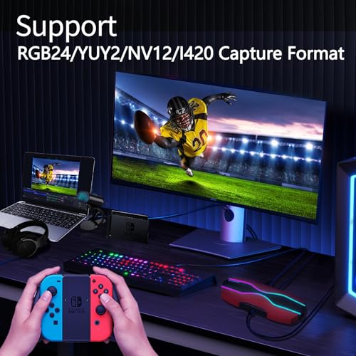 Placa de captura de vídeo HDMI 4K para transmissão, Full HD 4K 60 USB Cam Link Game Placa de captura