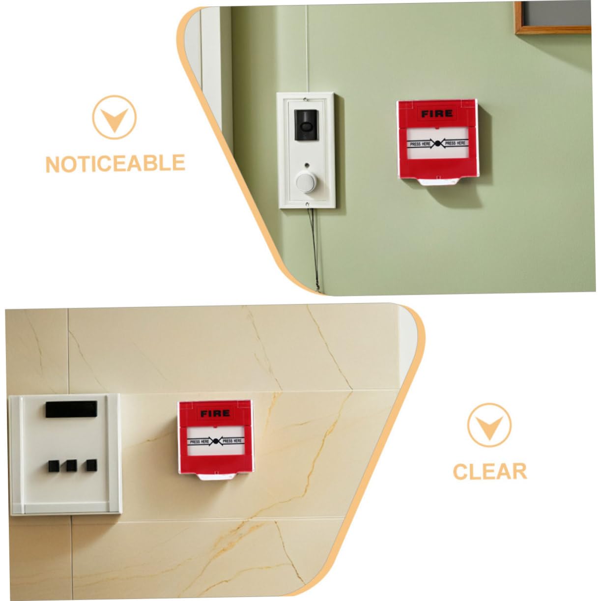 SHINEOFI 2piezas Botón Emergency Fire Switch Rojo Manual Reset para Sistema Alarma Casa Oficina Hotel Fácil Instalación y Alta Visibilidad