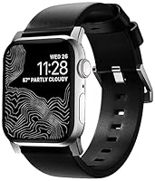 Nomad Hardware Horween Modern Band for Apple Watch, Silver/Black, 41 mm