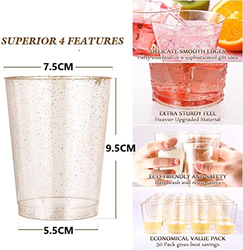 KAHEIGN 50Pcs Clear Plastic Cups - Image 3