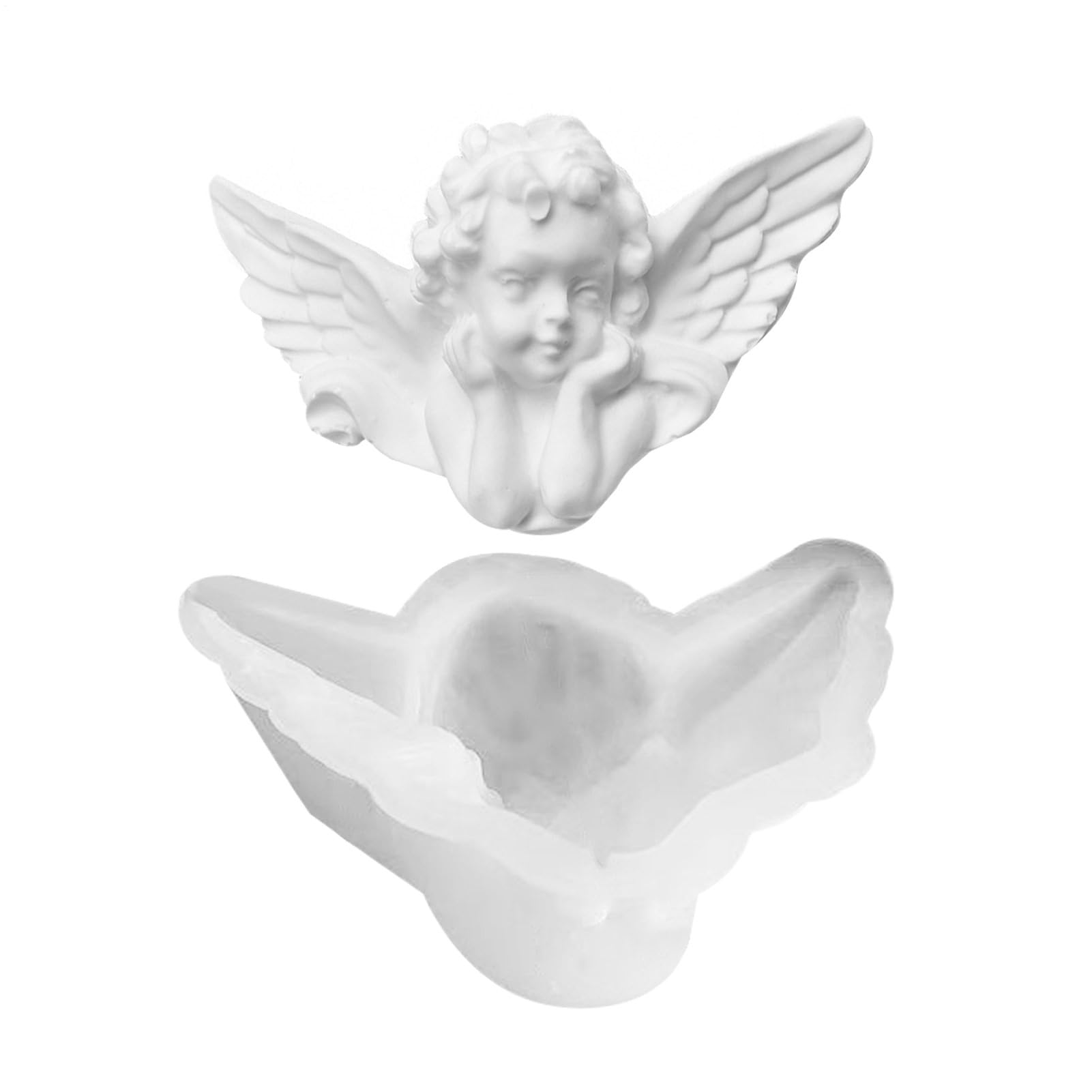 Stampo in silicone a forma di angelo, per versare angeli, in silicone, per candele, saponi, gesso, fai da te