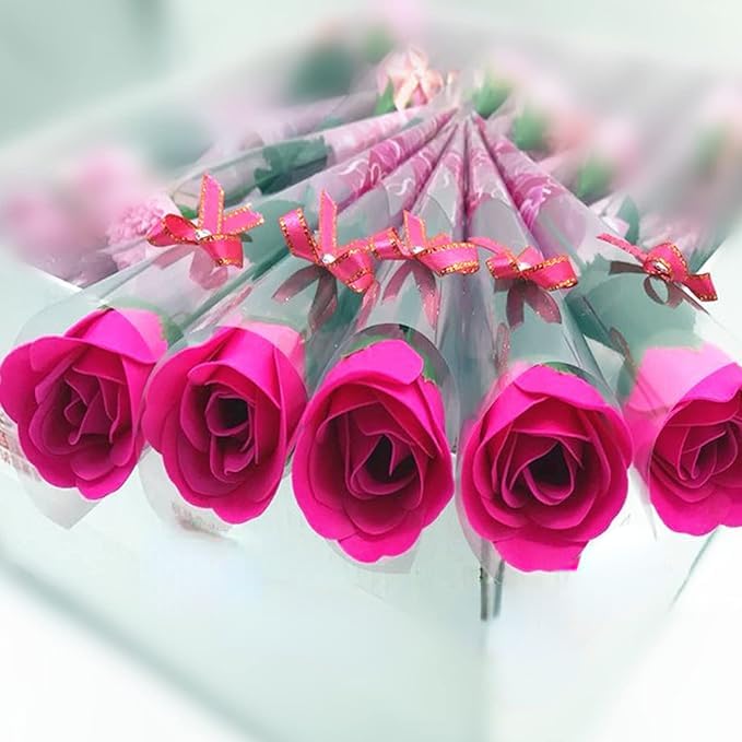 Amazon｜ソープフラワー 1輪 花束 バラ 造花 フラワーソープ 枯れない