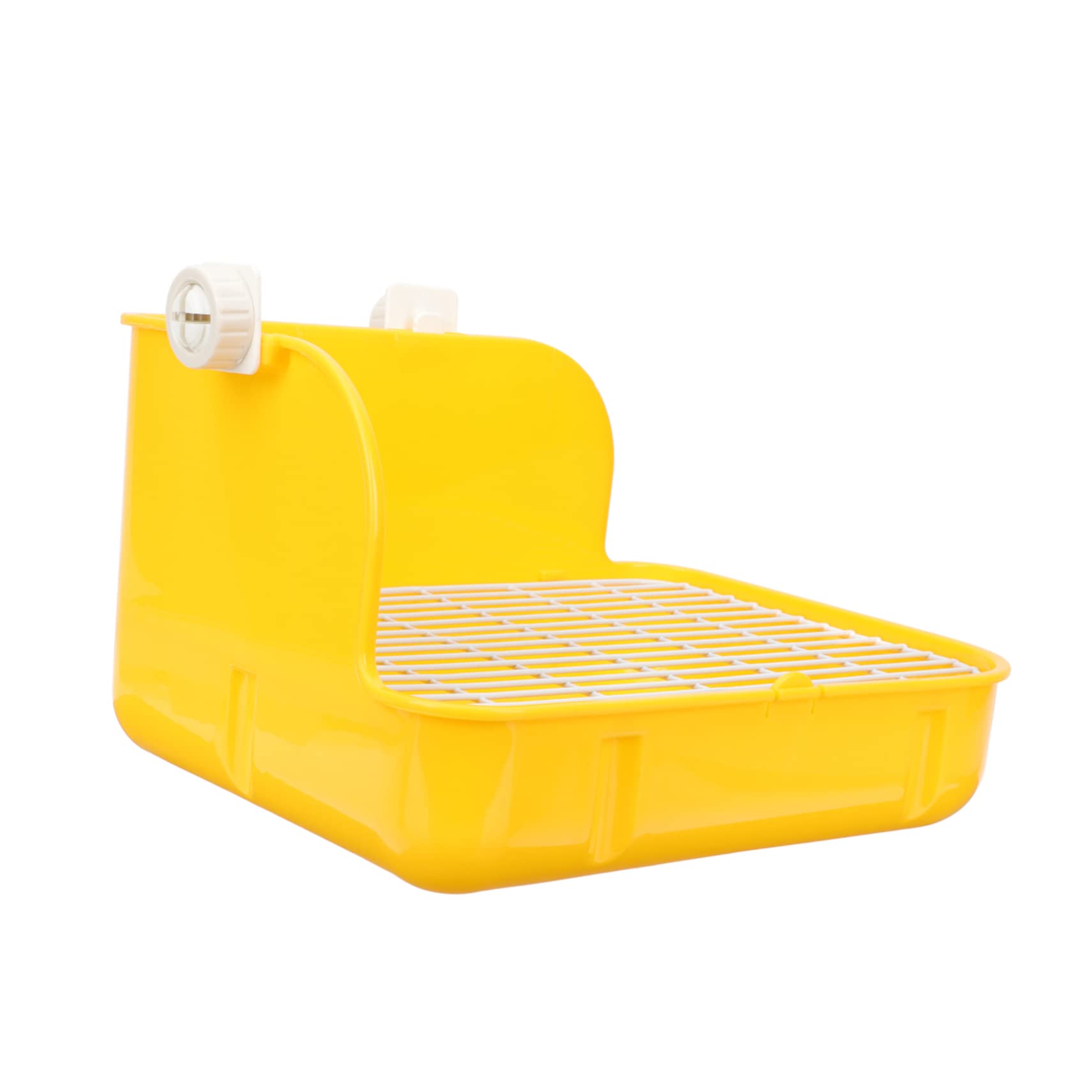 BESPORTBLE Toilette per Conigli Plastica Gialla Resistente Usabile in Giardino per Conigli Nano e Cincillà