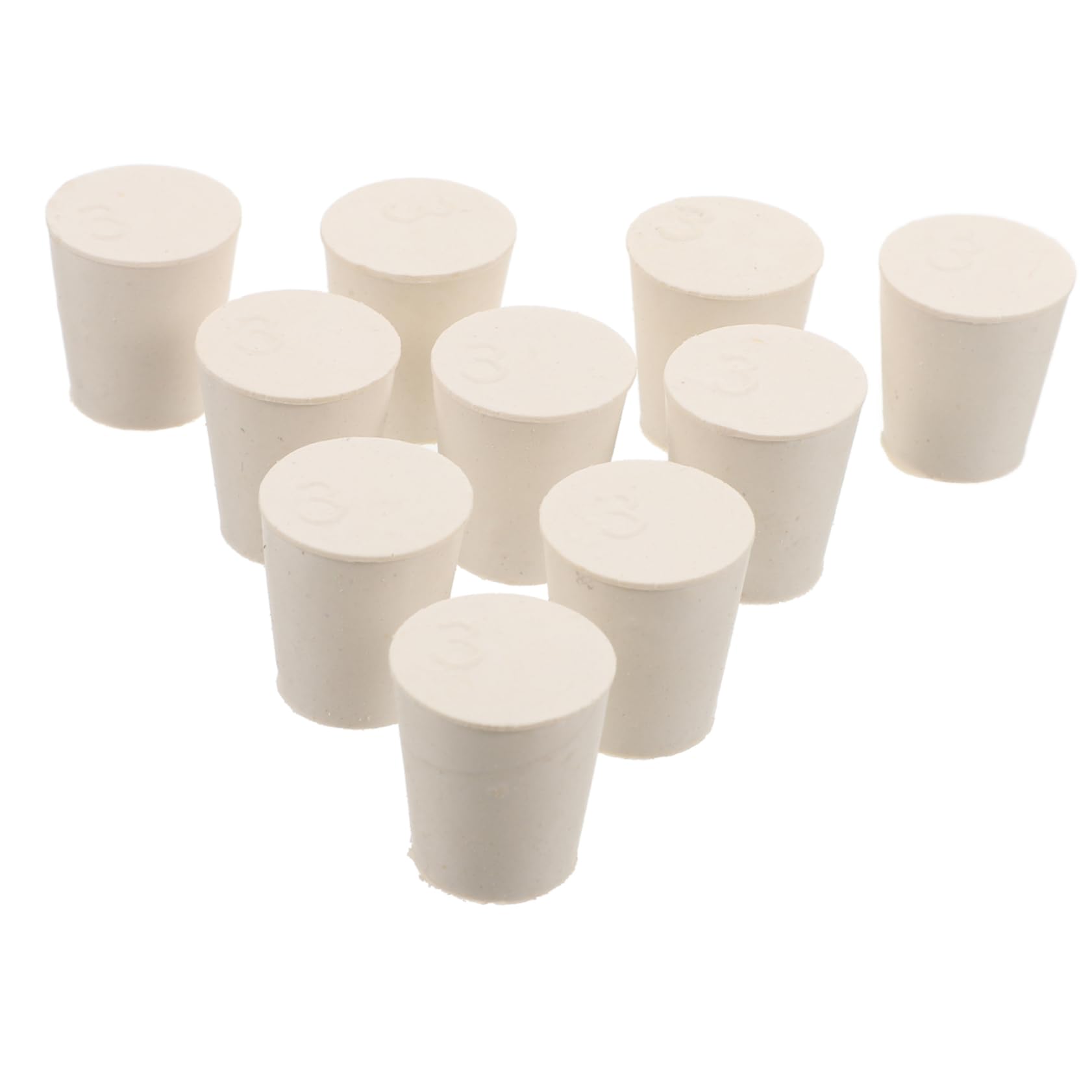 Unomor 10pcs Plug Tapered Round Hole Stoppers Caulk Tube Caps Cork Stoppers for Instruments Replacement Stopper Tube Stopper Cap Hinge Door Stopper Caulking Tube Sealing Caps White Rubber