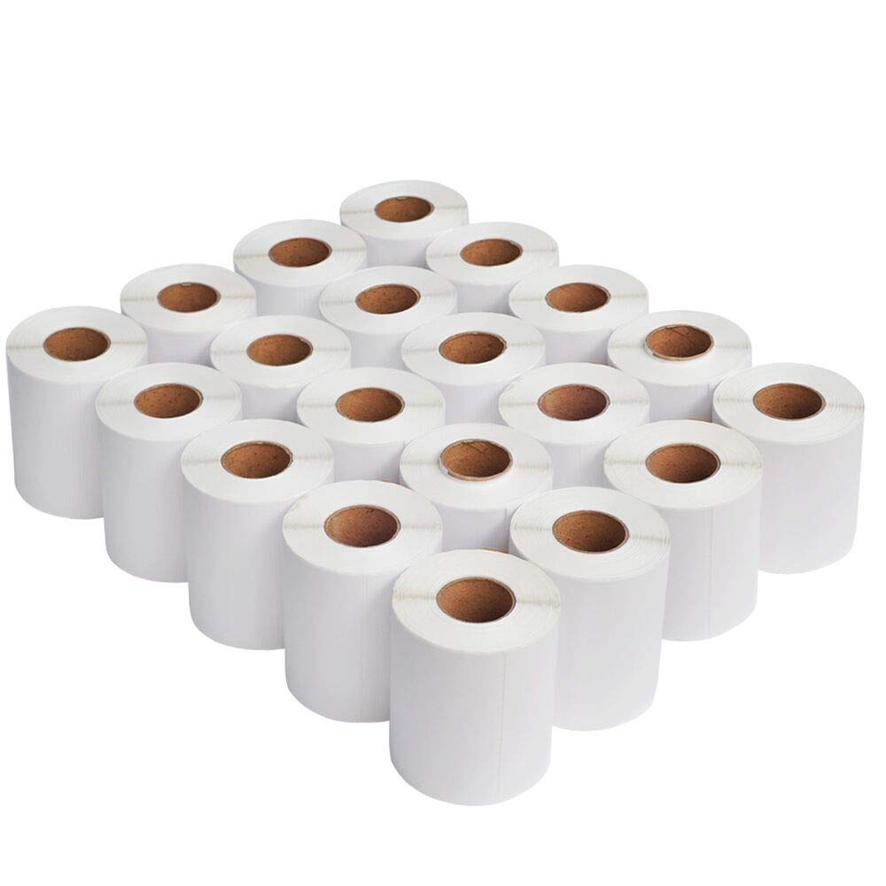 NATURALABEL5000 PCS 4" x 6" Direct Thermal Shipping Labels for Small Business, with Perforated Lines, Compatible with Rollo and Zebra (20 Rolls, 250 Labels/Roll)
