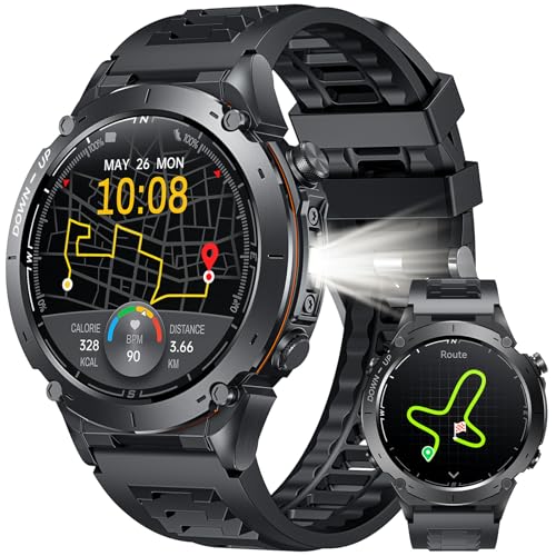 Orologio Smartwatch Uomo con GPS Sport: 1.43" AMOLED Impermeabile Fitness