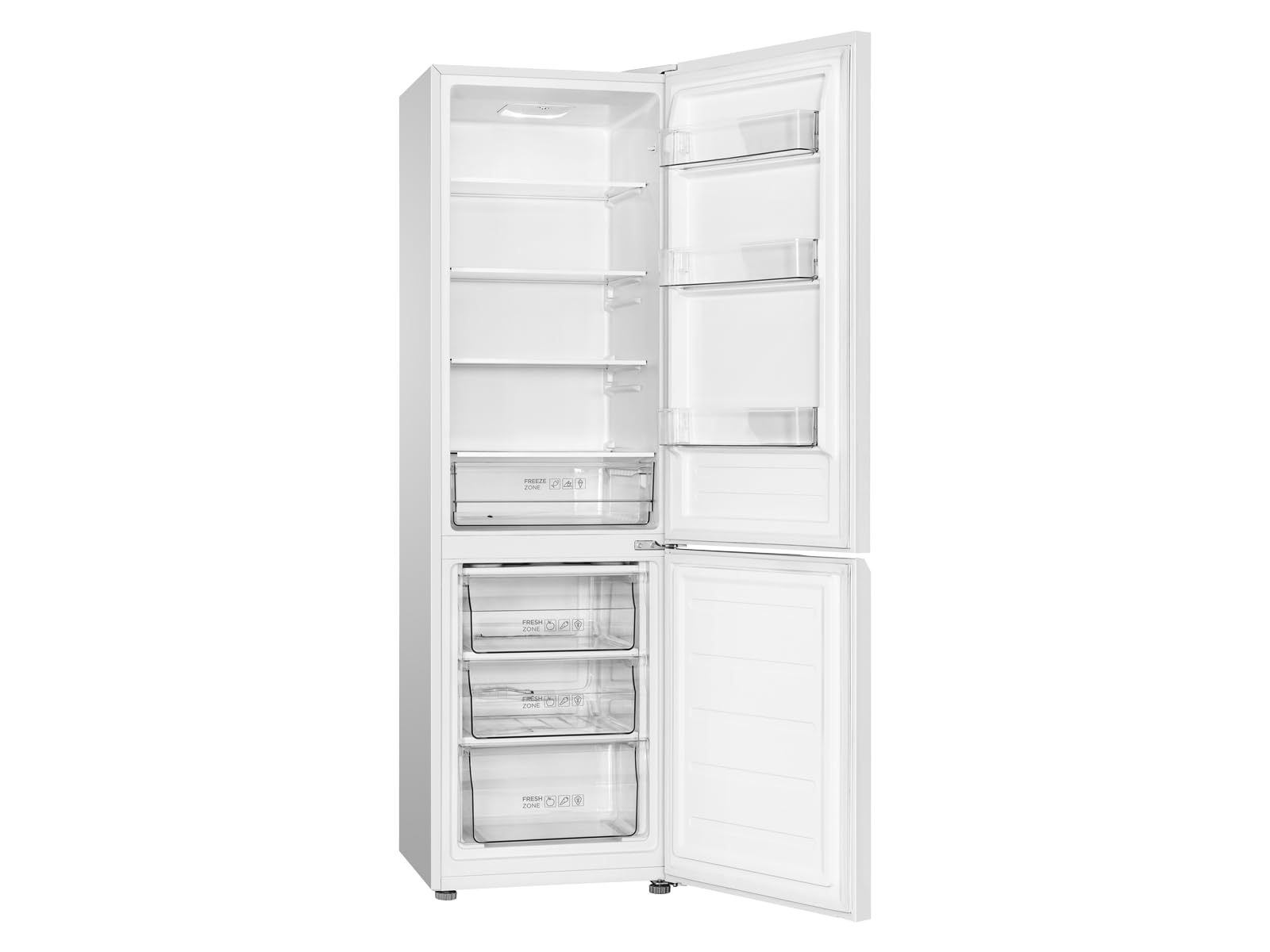 TCL 260L 55cm Frigorífico Combi Compacto, Motor Inverter, Luz LED, Zona Fresh y Juntas de fácil limpieza