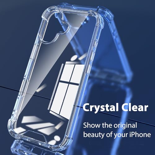 Melomon Case for iPhone 17 (6.3-inch), Clear 17 Case Soft Fit Anti-Scratch Shockproof Airbag Drop Protection Phone Bumper Cover for iPhone 17 - Clear - Image 4