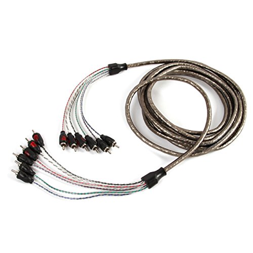 BELVA 5 Meters 6-Channel Gray Car Audio RCA...