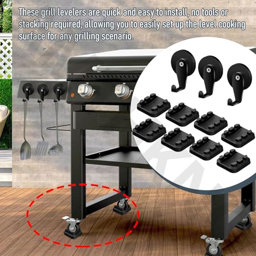 8 piezas niveladores para parrilla compatibles con Black st-one miniatura 7