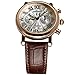 FORSINING Men's Luxury Brand Day Calendar Automatic Stainless Steel Case Leather Strap Wrist Watch