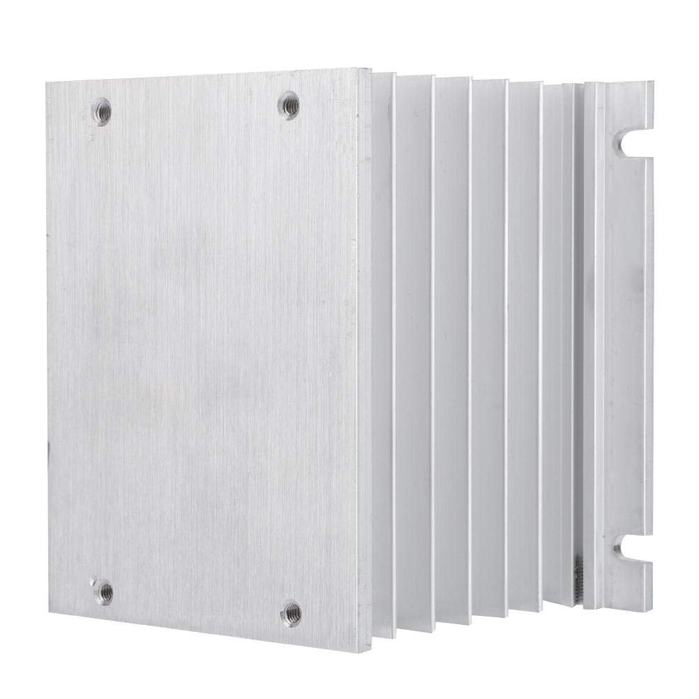 Dissipatore Calore SSR Alluminio per Relè Stato Solido Monofase Trifase Raffreddamento Efficiente Sistemi Potenza