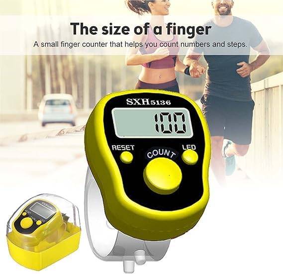 Image of 99999 5 Digit Multiuse Digital Electronic Portable Mini Hand Tally Clicker Counter Finger Ring Mantra Jaap Device Machine Cricket Umpire Counting Zikr Ziker Dhikr (5136)