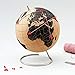 Suck UK Cork Globe | World Map Globe | Interactive Map | Push Pins Included | Desk Accessories | Office Decor | Educational Geography Gifts | Stainless Steel Stand | Desktop Display | Large - 30cm