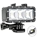 Vicdozia High Power Dimmable Waterproof LED Video Light Underwater Photography Diving Night Flash Light Kits for Gopro Hero 5 Black, Session, Hero 4 Black Silver, Hero 4 Session, Hero 2 3 3+, Hero+LCD