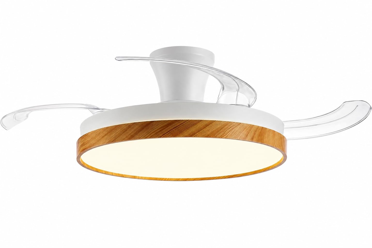 DUPI Ventilador de Techo con Luz POWER AIR LED | Motor DC Silencioso | Función Verano e Invierno | 6 Velocidades | Programable | Aspas Retráctiles | Mando a Distancia | Ø 50 cm | Madera
