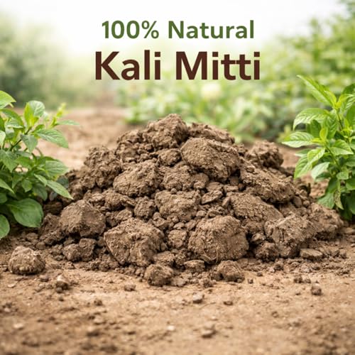 Image of Black Soil for Garden (Kali Mitti) | Natural Chikni Mitti Clay for Plants | Gardening Soil for Home Garden | 3600g