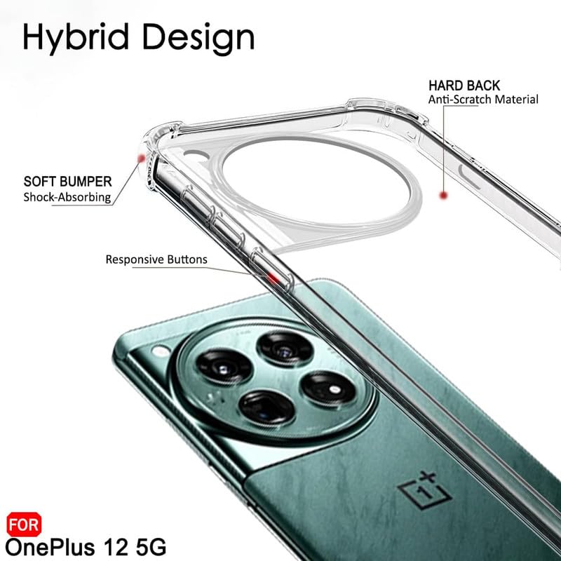 Image of Case Creation New Realme 12 Pro+ Premium Imported 0.3mm Crystal Clear Totu Silicone Transparent Flexible Soft Corner Protection with TPU Slim Back Case Color Cover for Oppo Realme 12 Pro+