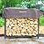 Woodhaven Brown 4 Foot 1/4 Cord Firewood Rack - Heavy Duty Indoor Outdoor Firewood Storage Log Rack and Optional Seasoning Cover - Metal Firewood Rack - Made in The USA (Cover)
