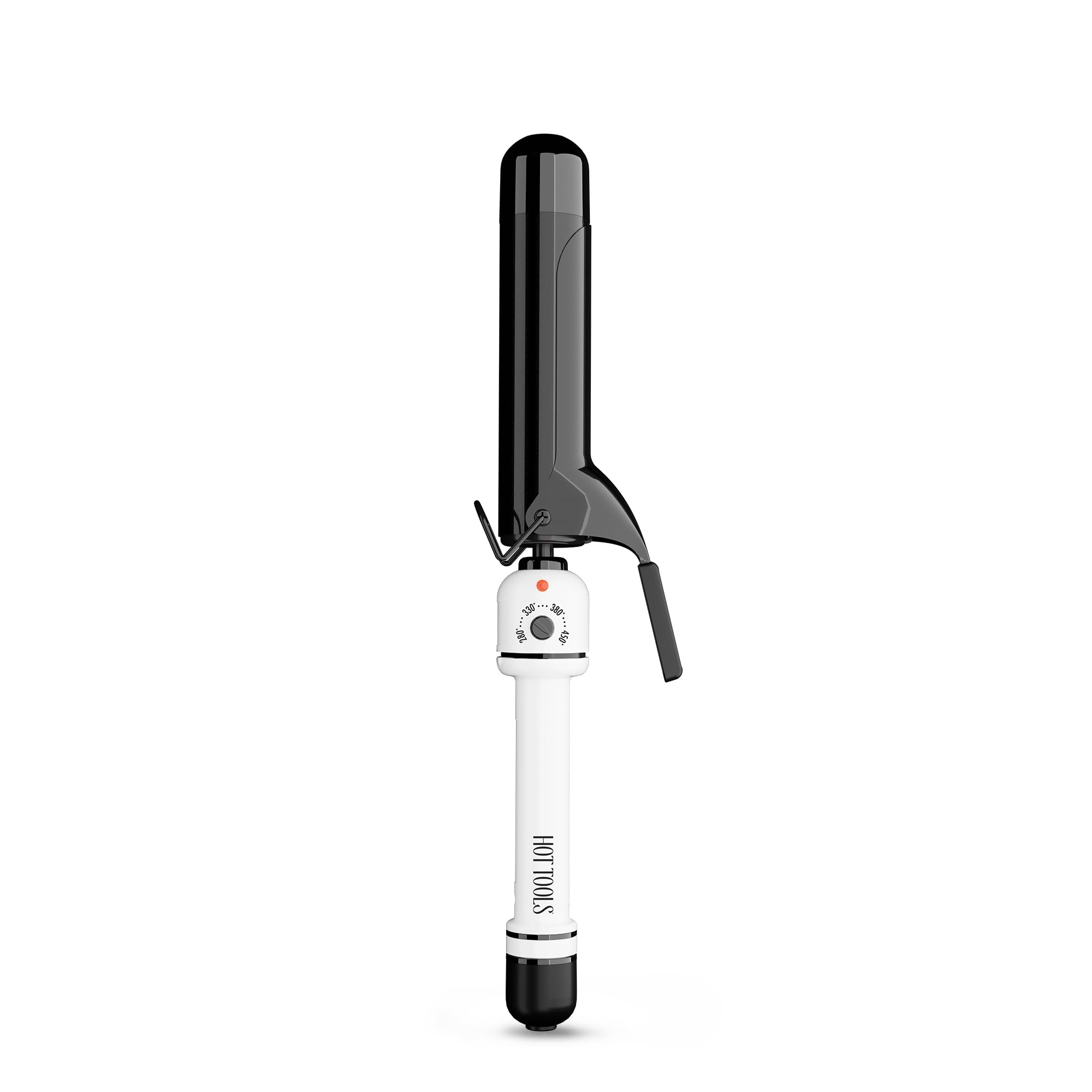 Pro Artist Nano Ceramic 1-1/2 Inch Curling Iron, Dual Voltage Curling Wand, For Loose Curls, Black/White