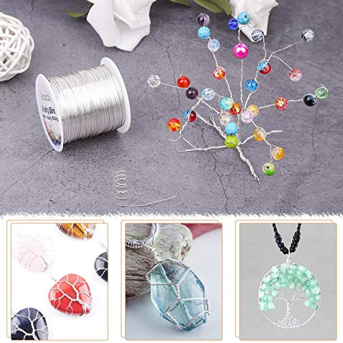 22 gauge jewelry wire anezus craft wire tarnish resistant copper beading wire for jewelry making supplies and crafting silver 49 yards45 meters