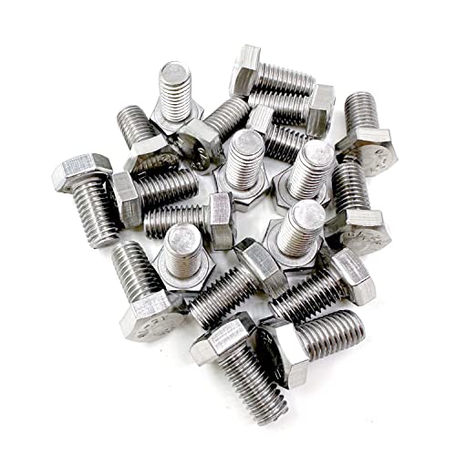 Image of M8 Hex Bolt, M8-1.25 x 16mm Hex Head Screw Bolts, 304 Stainless Steel, Fully Threaded, Plain Finish, Hex Tap Bolts 20Pcs (M8x16mm)
