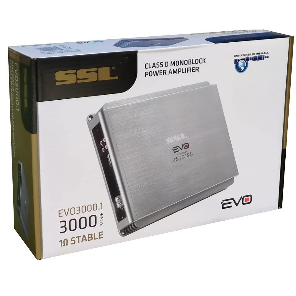 SOUNDSTORM SSL 1 EVO3000.1 amplificatore 1 canale 3000 watt max stabile a 1 ohm specifico per subwoofer classe d con controllo remoto incluso e filtro subsonico, 1 pezzo