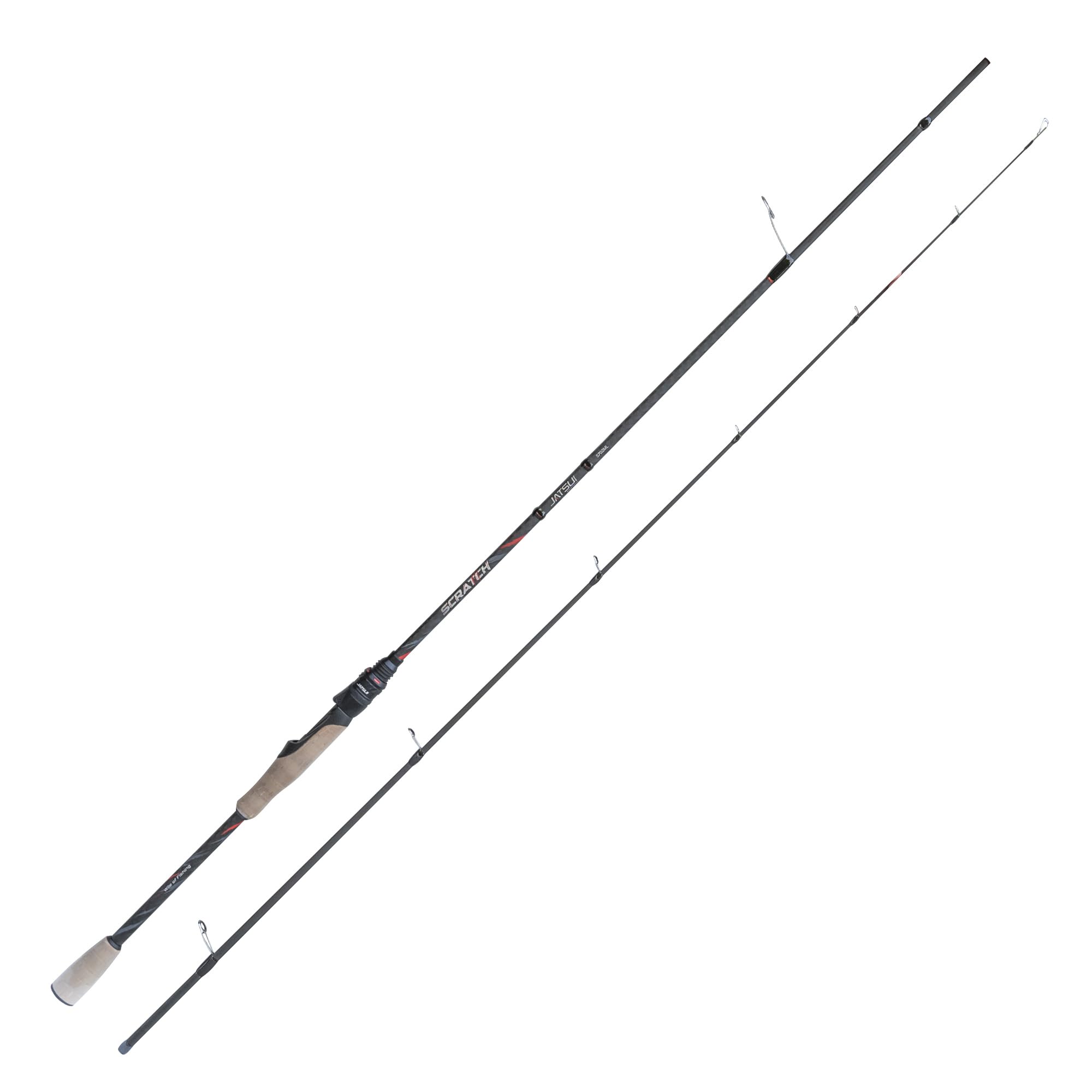 Jatsui Scratch - Canna da Pesca Spinning, Tre Azioni, 7'6'' / 8' / 8'