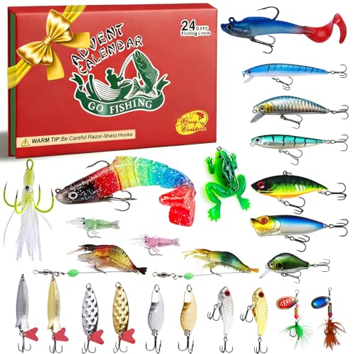 Fishing Advent Calendar 2025 Adult Christmas Fishing Gift for Men
