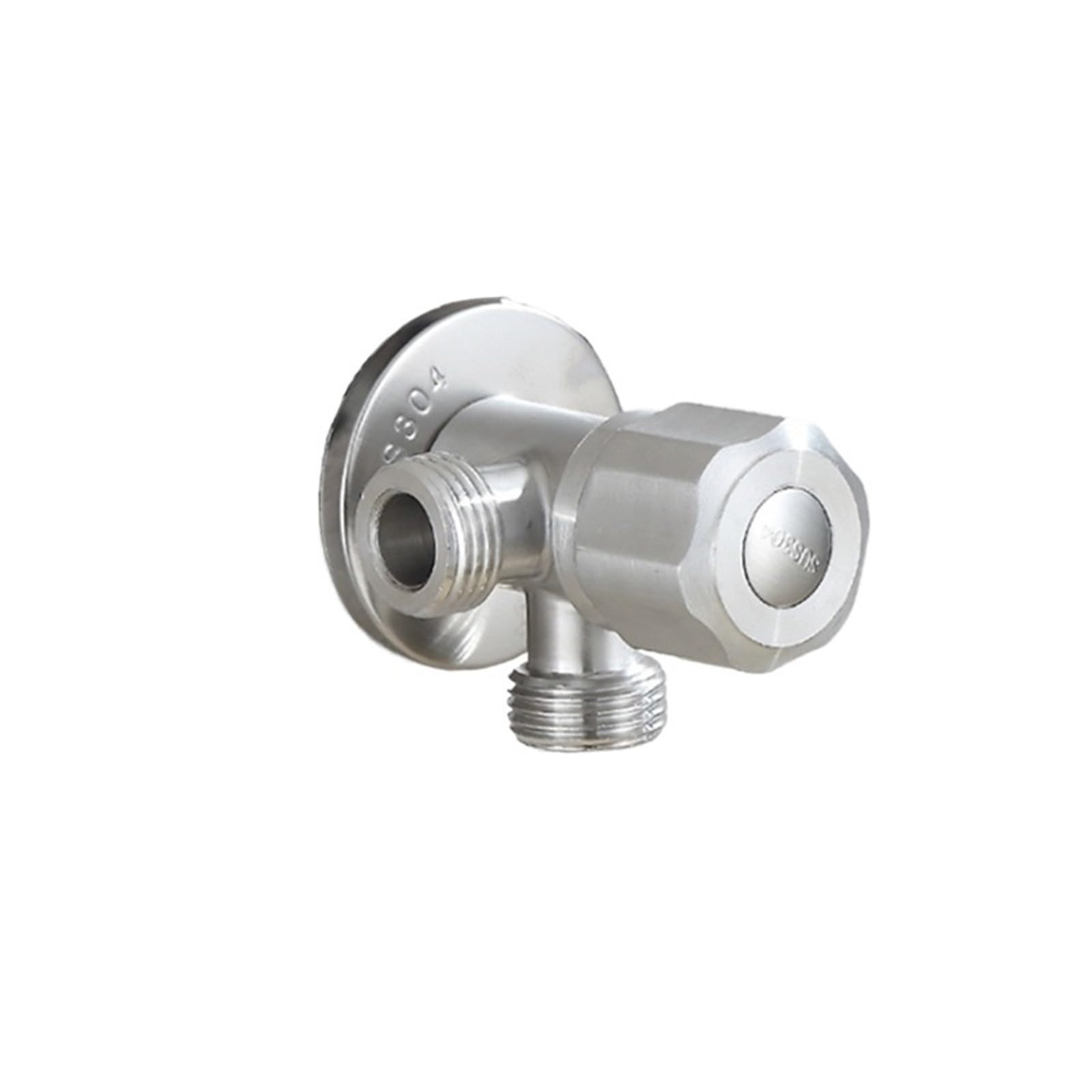 Itrhjtgp Bsp Angle Valve 304 Stainless Steel Angle Valve G1/2 * 1/2 Water Heater Toilet Inlet Stop Faucet For Warmer System