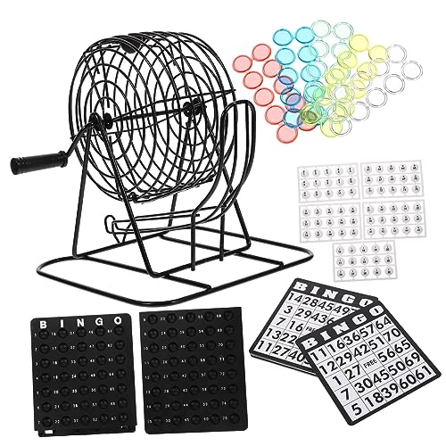 Machine à boules de loterie noire loto bingo pour jeu de société interactif