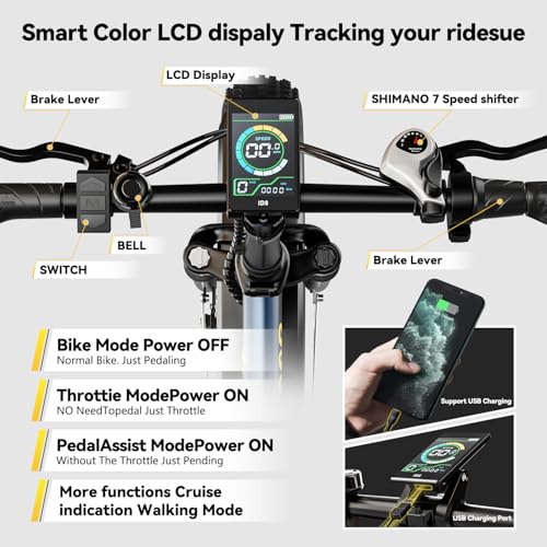 Image of 1000W Folding Electric Bike,48V 20AH Removable Battery E Bike,30+MPH,80 Miles Max Range Electric Bike for Adults,20 inch Fat Tire Foldable ebike,Adult Electric Bicycle for Commute Beach Snow