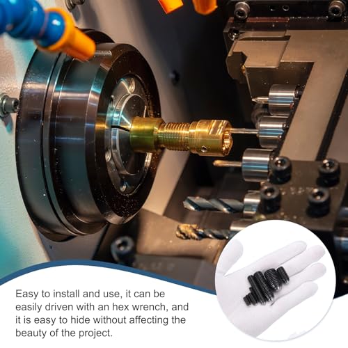QUARKZMAN Schwarze Kugelkopf-Stiftschrauben M8x20mm Kohlenstoffstahl Sechskant-Federteller-Gewindestift Für Industrielle Elektronische Maschinen Hausmöbel Reparatur Packung Mit 12 Stück