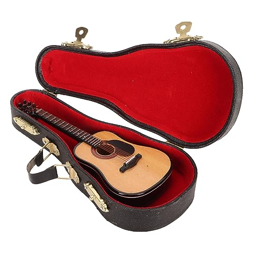 Modèle de Guitare Miniature en Bois, Mini Instrument de Musique à Surface Enduite, Haute Simulation, Respectueux de l’environnement avec Support et étui pour la Maison - Les Beatles, Paul McCartney, John Lennon, RIngo Starr, George Harrison Modèle de Guitare Miniature en Bois, Mini Instrument de Musique à Surface Enduite, Haute Simulation, Respectueux de l'environnement avec Support et étui pour la Maison